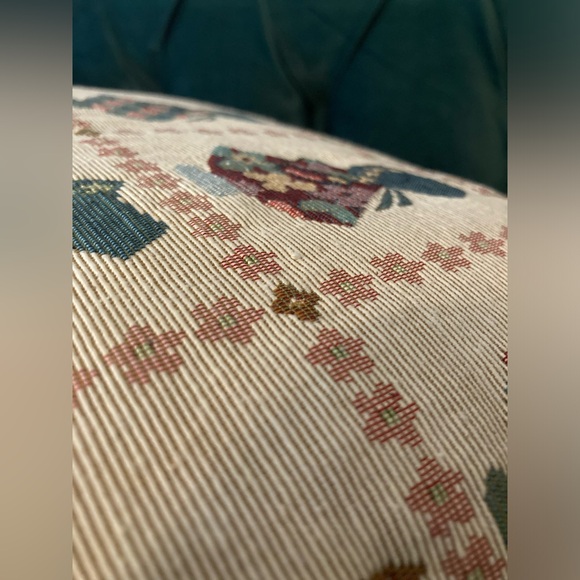 Vintage Americana Tapestry Woven Throw Pillow Sunbonnet Sue Prairie 16 x 16" - Picture 3 of 5